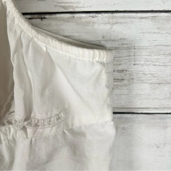 Free People Sweet Sammi Eyelet Cotton Cami Top White XL - Picture 8 of 11
